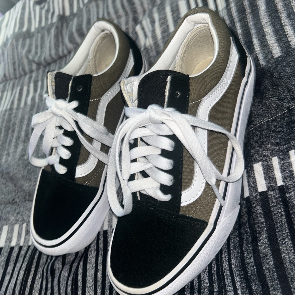 Vans Black and Olive Women's Shoes